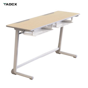 Double Student Desk – Folding Drawer