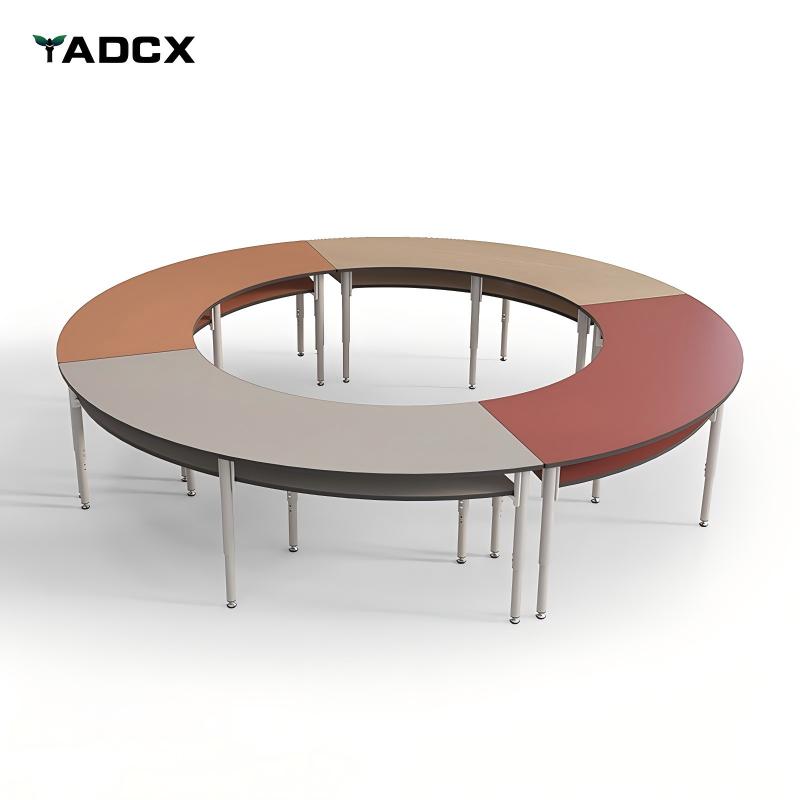Medium‑size Fan‑shaped Cooperation Table-Double-Deck