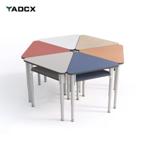 Triangular Collaborative Desk – Double-Deck