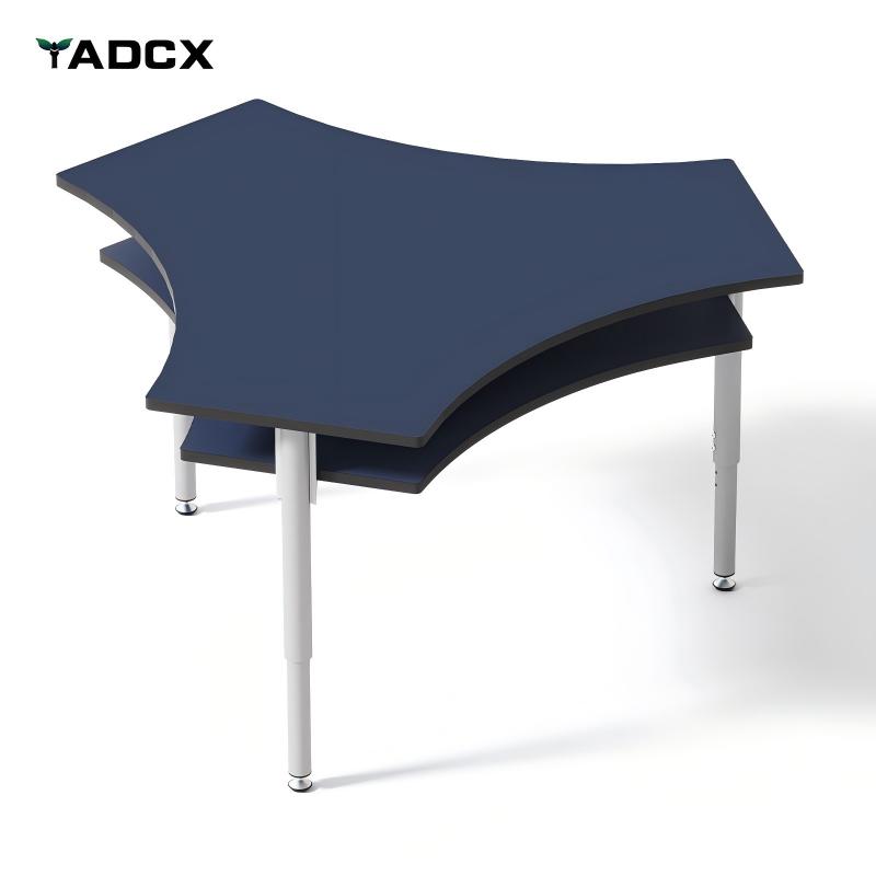 Teardrop‑shaped Cooperation Table（B）-Double Desk