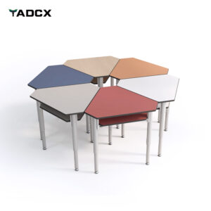 Diamond-Shaped Collaborative Desk-Double-Deck